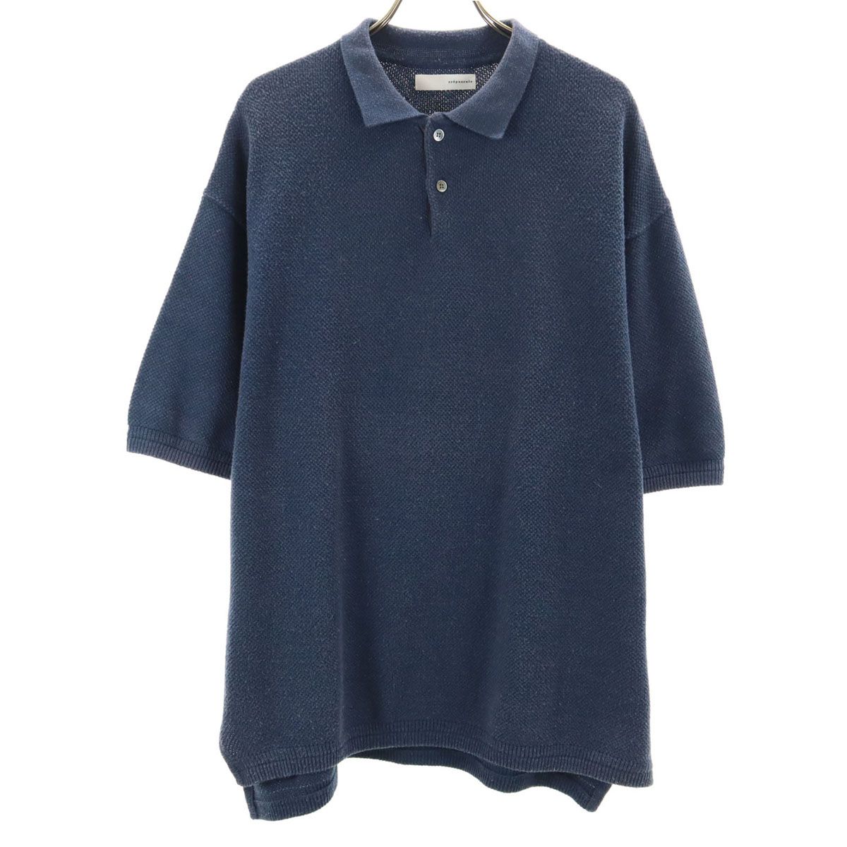 crepuscule Moss Stitch Poloスキッパーポロ 黒 2 crepuscule Moss