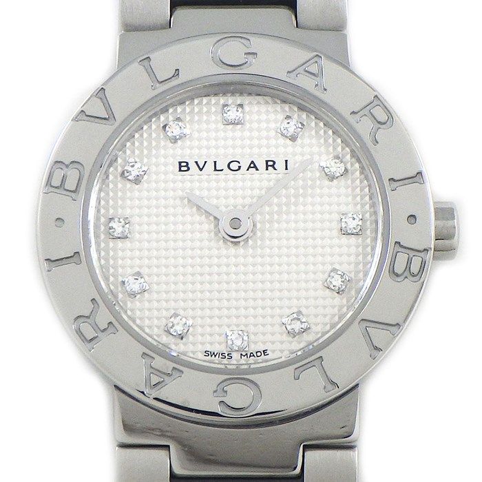 ブルガリ BVLGARI 腕時計 ブルガリブルガリ BB23SS 12ポイント ダイヤインデックス ホワイトギョーシェ文字盤 SS クオーツアナログ