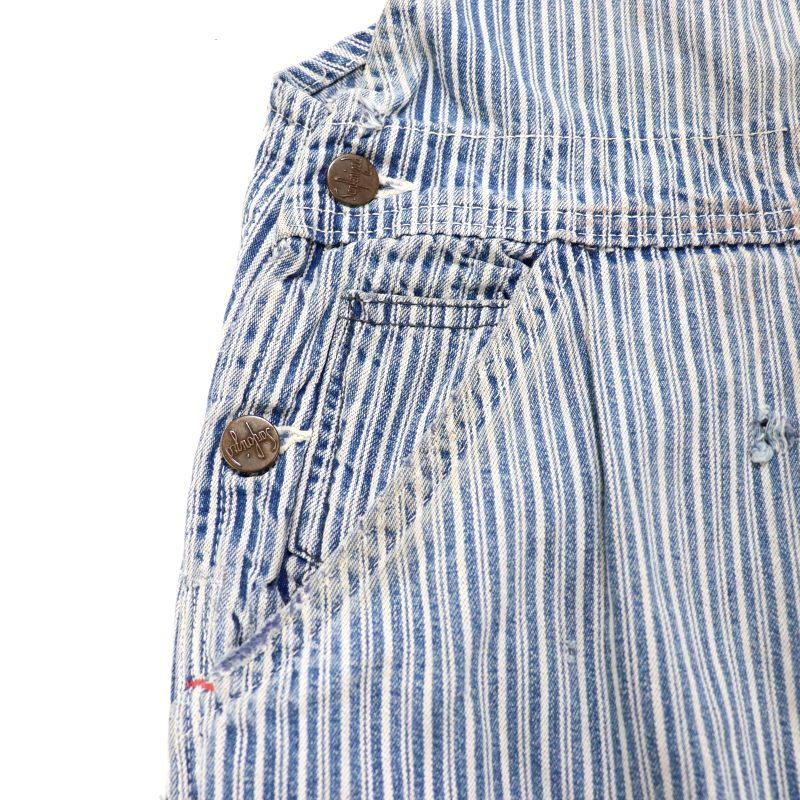 【50s】ヒッコリーオーバーオール　ヴィンテージ 50s】ヒッコリーオーバーオール ヴィンテージ