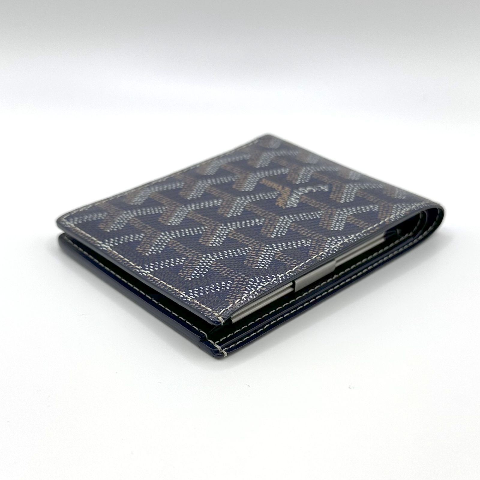 【中古】GOYARD ゴヤール サンフロランタン 二つ折り財布 レザー ブラック GOYARD ゴヤール 二つ折り財布 ポルトフォイユ・サン