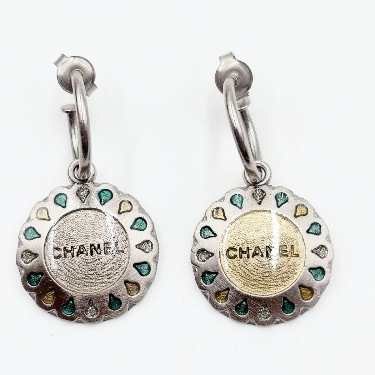 CHANEL】シャネル ココマーク フープ 金属製 シルバー 99A レディース