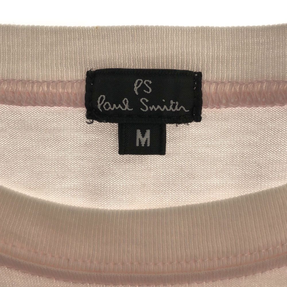 ピーエスポールスミス 日本製 プリント 半袖 Tシャツ M ピンク PS Paul Smith レディース