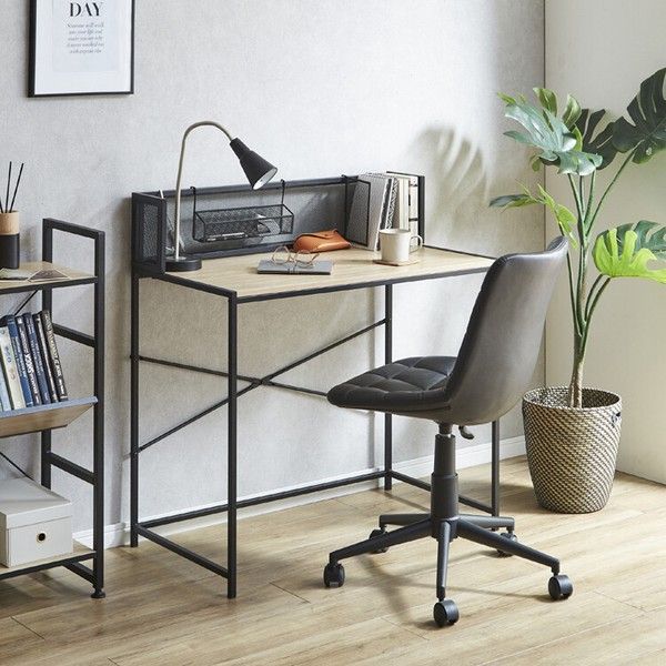デスク 幅90cm アイアン シンプル モダン 机 コンパクト