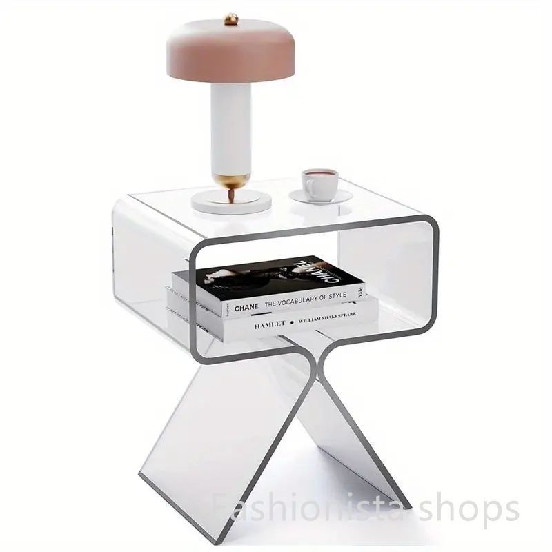 リビングルームやRV用のモダンデザインのクリアホームデコレーションディスプレイエンドテーブル用のクリアアクリル製ナイト MARWIL-DEMENAGEMENTS_CH