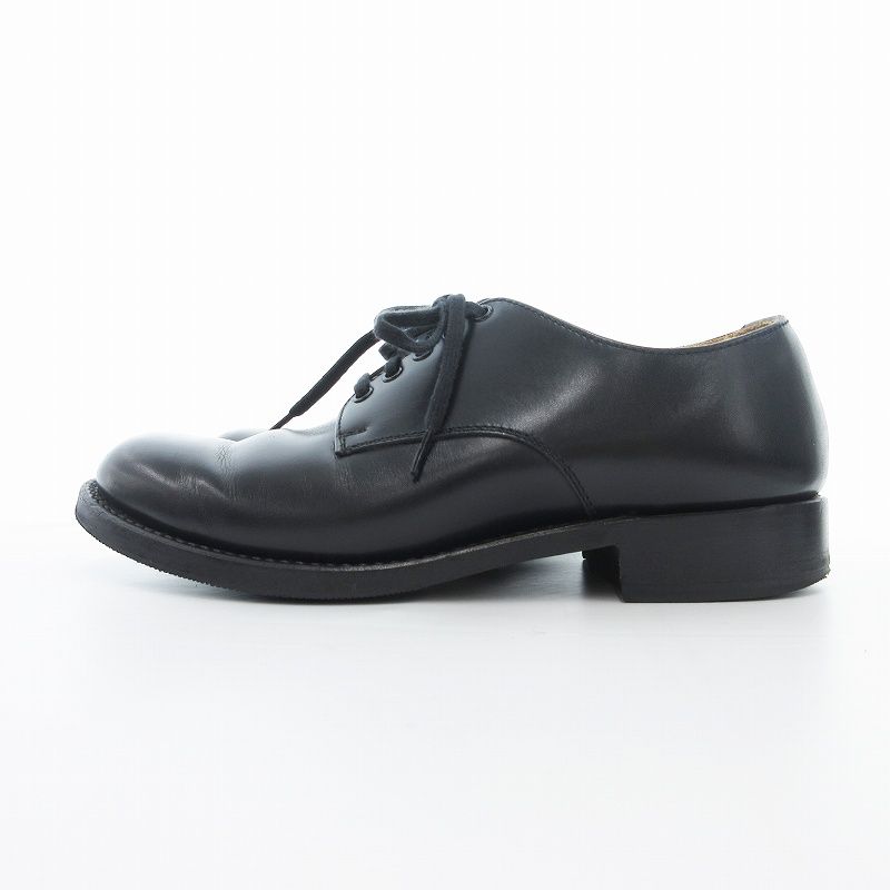 美品 箱 袋付 MARGARET HOWELL レザー ダービーシューズ 黒 マーガレットハウエル MARGARET HOWELL ドレスシューズ レース