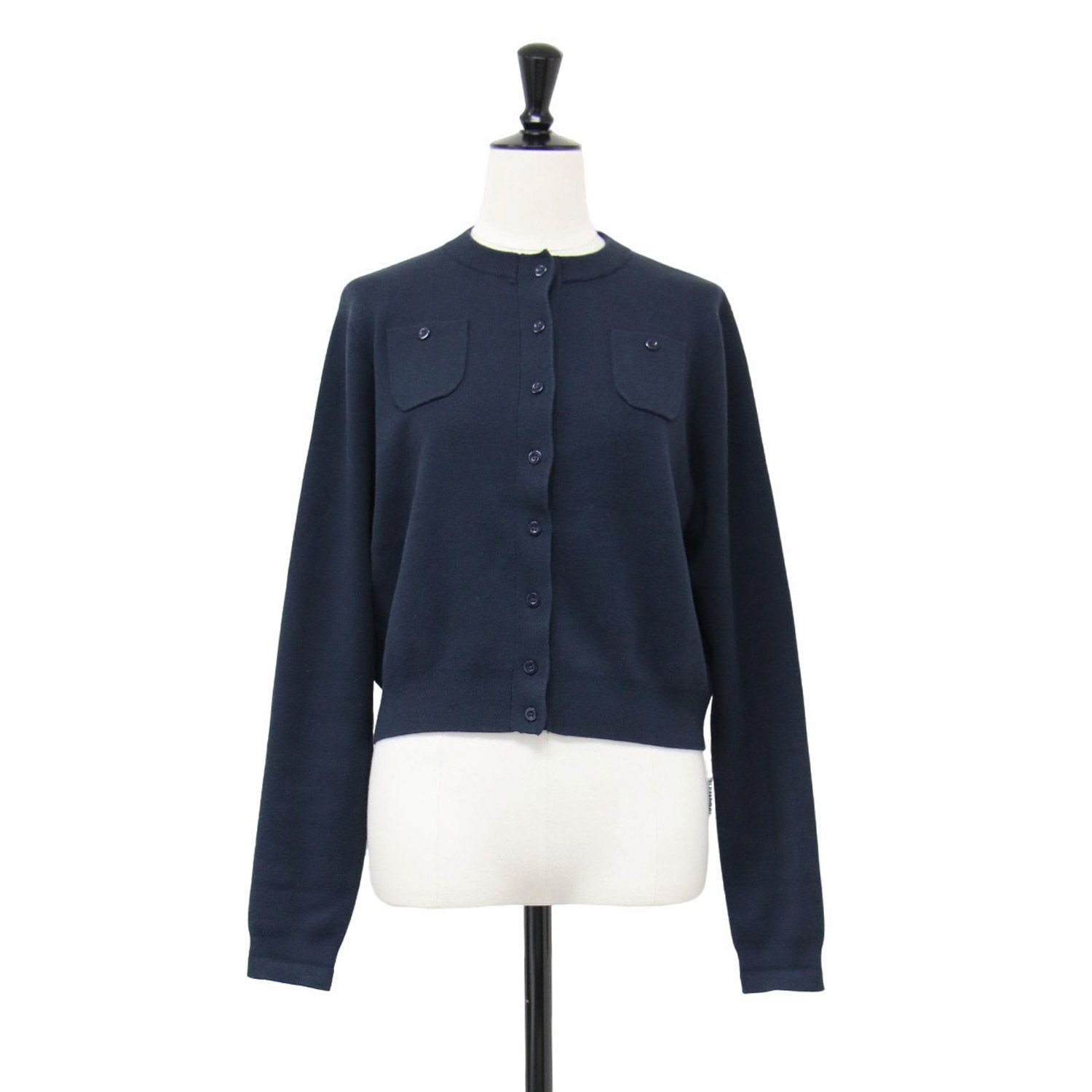 CABAN ネイビー カーディガン XS CABaN / キャバン | コットン カシミヤ クルーネック ニット