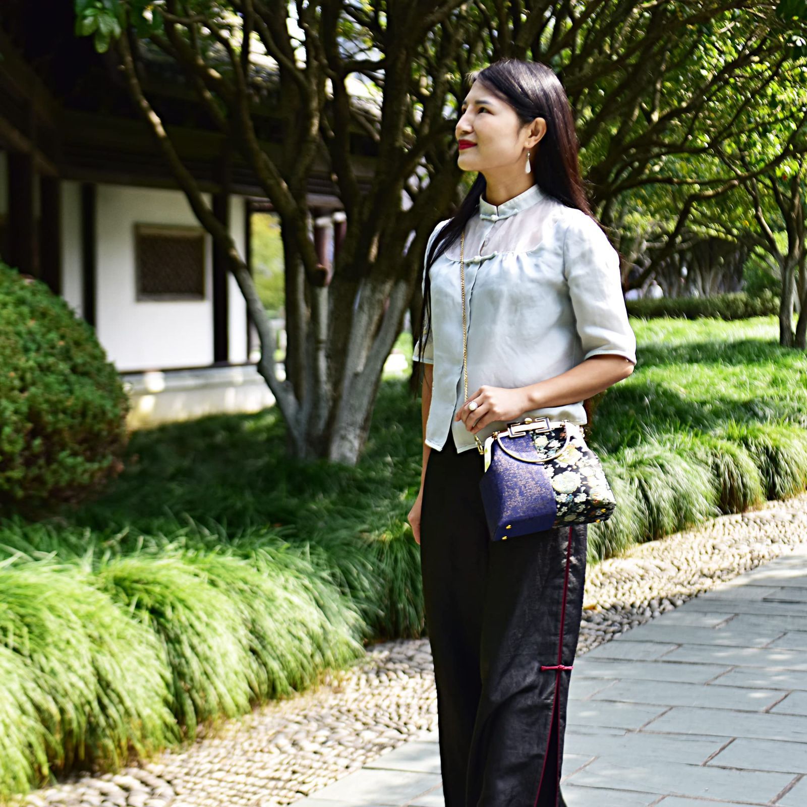 大きめ 誕生日 軽量 2way 斜めがけ 金襴 がまぐち レディース バッグ 袴 ジャガードコットン 振袖 着物 西陣織 トート マルチ ハンド ショルダー がま口 旗聚堂