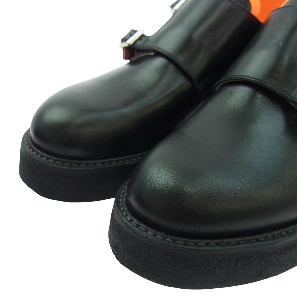  キッズラブゲイト KIDS LOVE GAITE RICHARD M ダブルモンク ラバーソール レザー シューズ ブラック系 UK 8 5 27 cm その他 靴