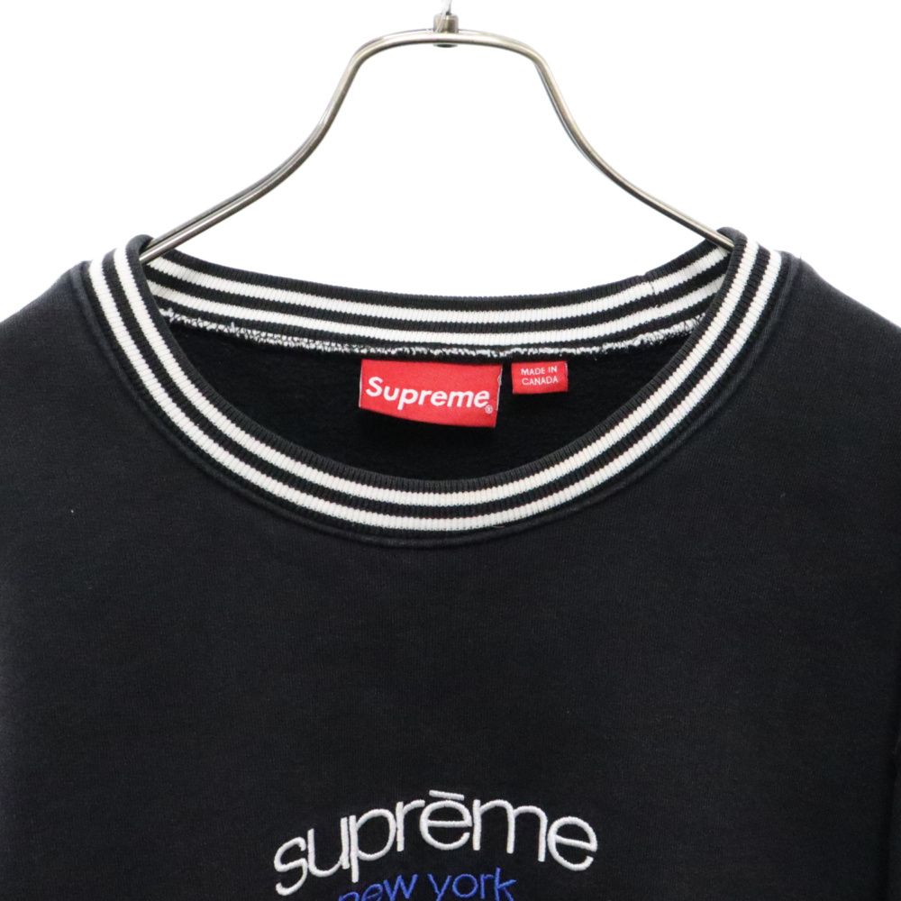 SUPREME (シュプリーム) 14AW Classic Logo Striped Rib Crewneck  