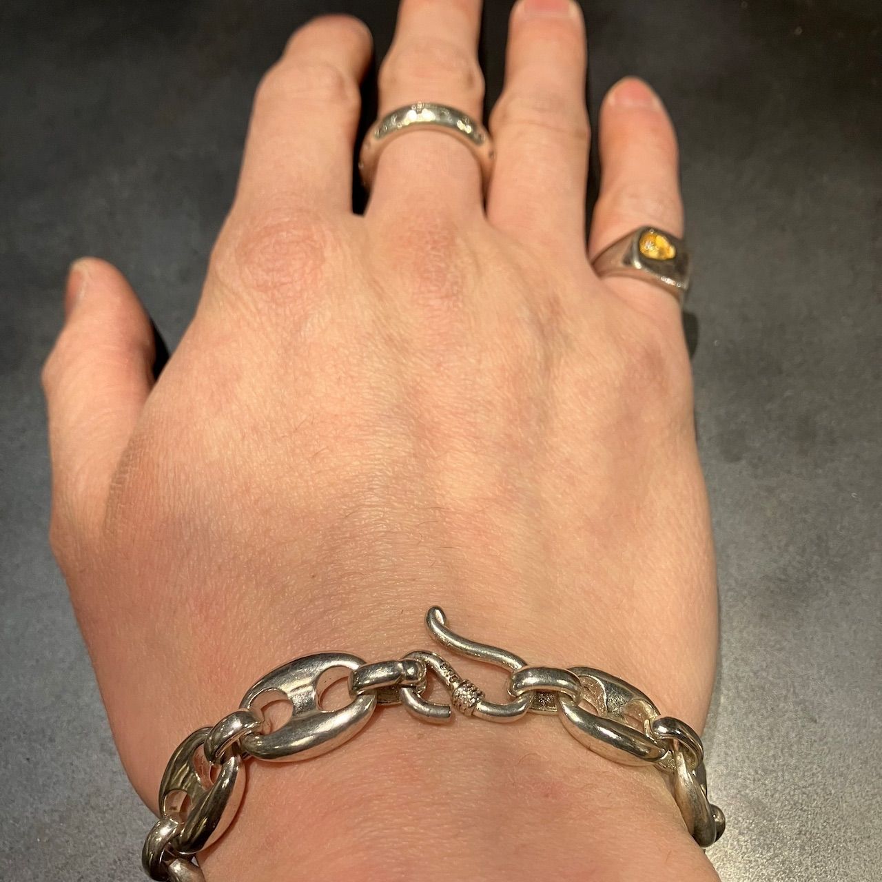 SILVER925 PIG NOSE WIDE CHAIN BRACELET/シルバー/ブレスレット 