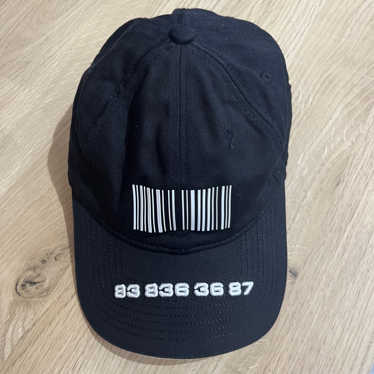 VTMNTS Barcode Cap バーコード 刺繍 6パネル ベースボールキャップ 