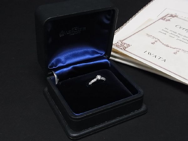 ■極美品■ ROYAL ASSCHER ロイヤルアッシャー PT900 プラチナ×ダイヤモンド 0.29ct 総重量 約3.16g 約10号 リング  指輪 AU3209
