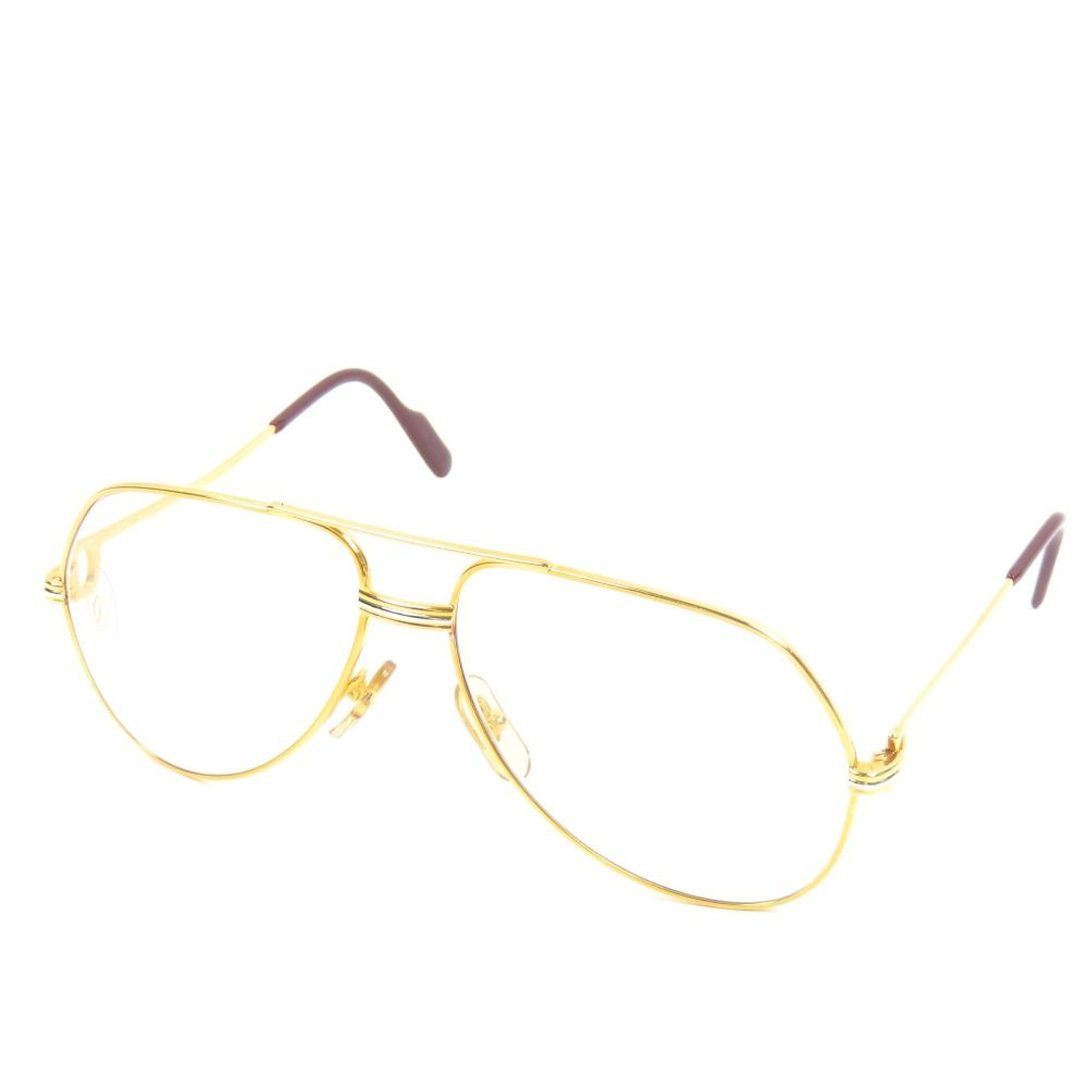 100745 CARTIER カルティエ トリニティ 度入り 眼鏡 アイウェア ティア 
