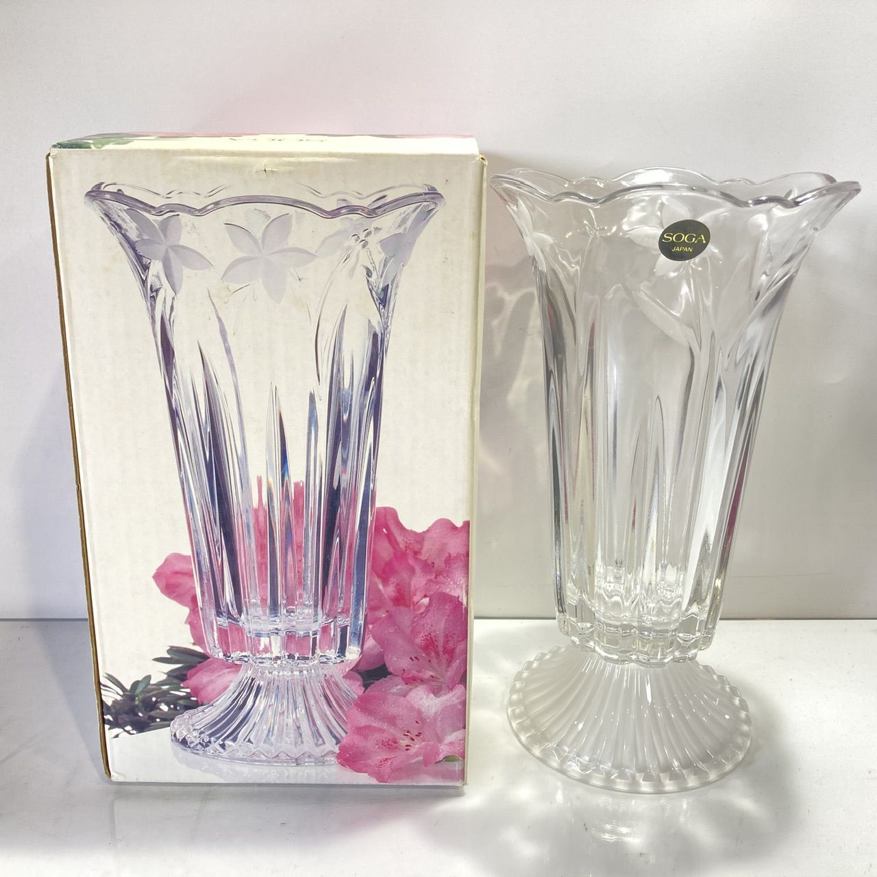 SOGAガラス 曽我ガラス 花瓶 フラワーベース (管理番号：OKU8514
