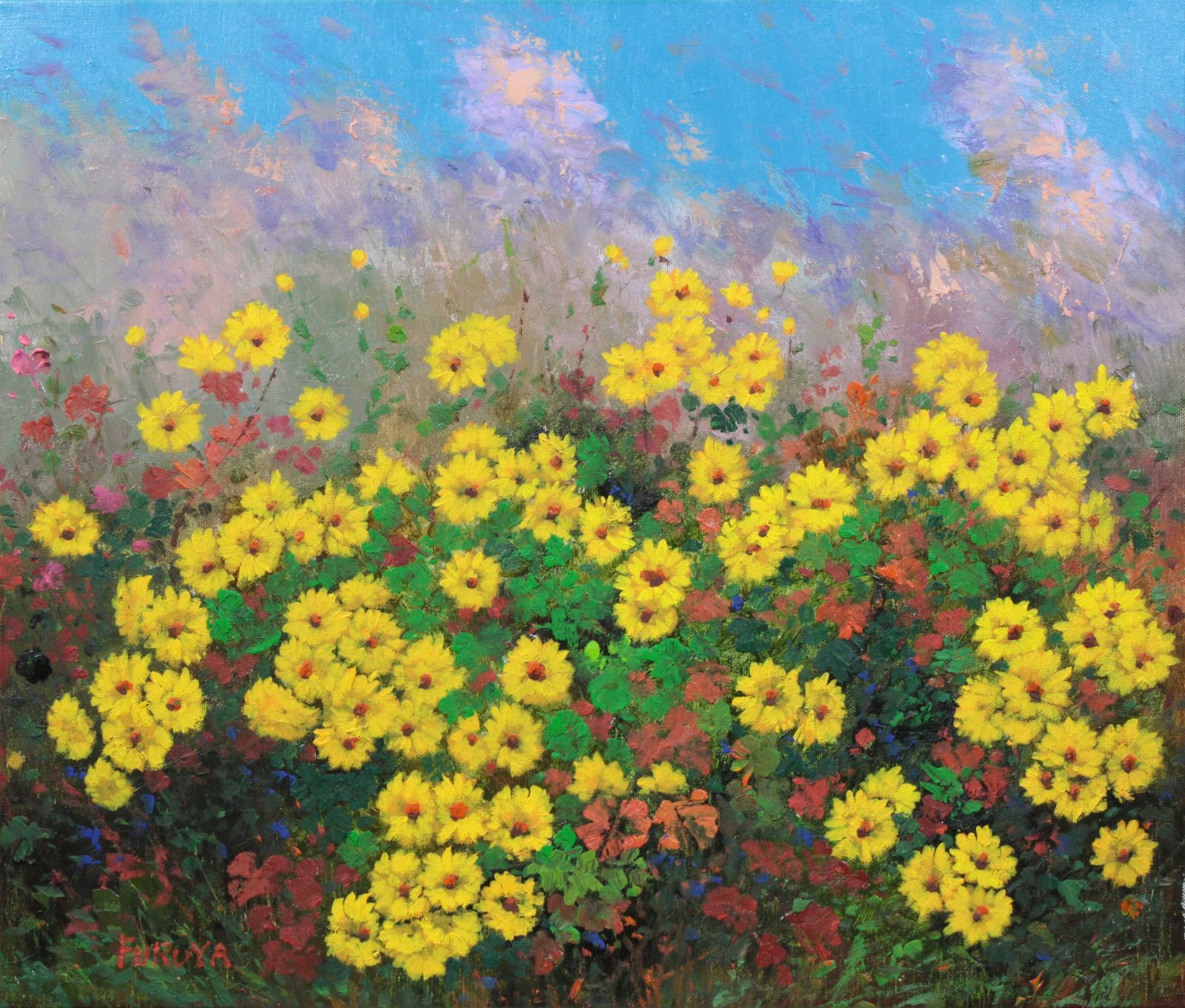 高質 古谷一男『花』油彩画 絵画 メルカリ - 絵画+タペストリー