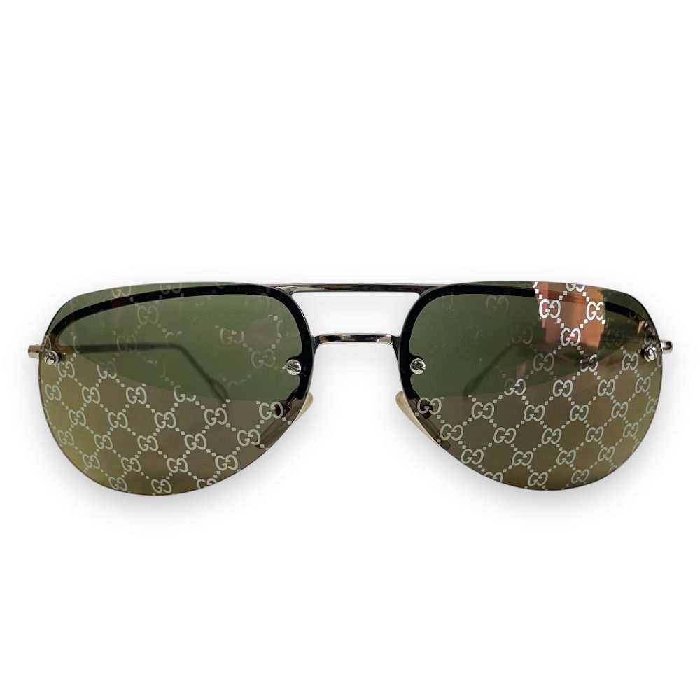 美品 GUCCI グッチ GG柄 度なし サングラス メガネ アイウェア GG1292