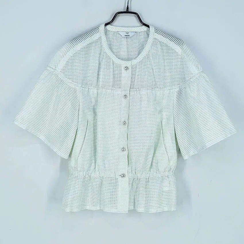 OBZEE(オブジェ) レディース 夏 トランペットスリーブ ギフト ブラウス 緑 ( HU39921 )