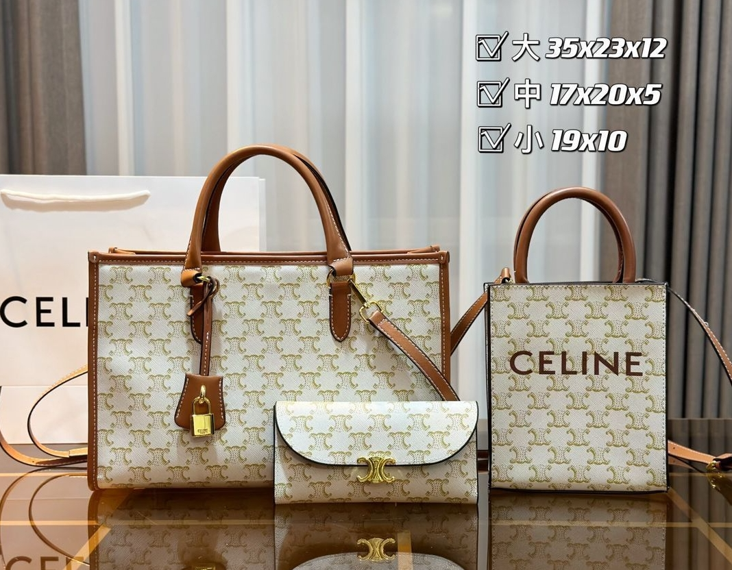 ✨極美品 セリーヌ3点セットコンボパック✨Celine セリーヌ ショルダーバッグクロスボディバッグハンドバッグウォレット3点セットコンボパック