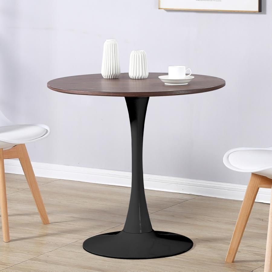 ダイニングテーブル 丸テーブル おしゃれ 丸型 カフェテーブル 2人用 ダイニング チューリップテーブルテーブル 北欧 円形 直径80cm ブラッ