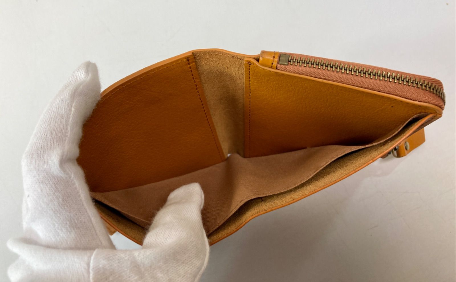 AZ125) DomTeporna Italy 二つ折り財布 イタリアンレザー ブラウン