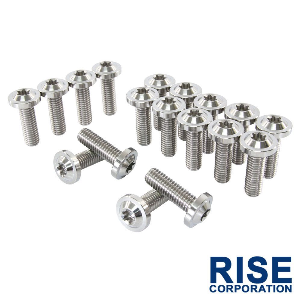 チタンボルト ヤマハ TRX850専用 ブレーキディスクボルト 前後セット フロント リア 18本セット M8×25 P1.25 シルバー カスタム