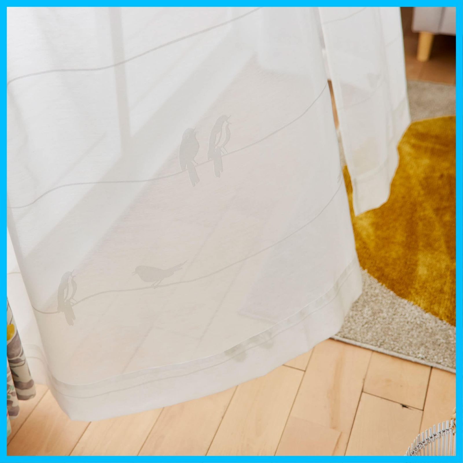 スミノエ(Suminoe) レースカーテン ホワイト シングルバード