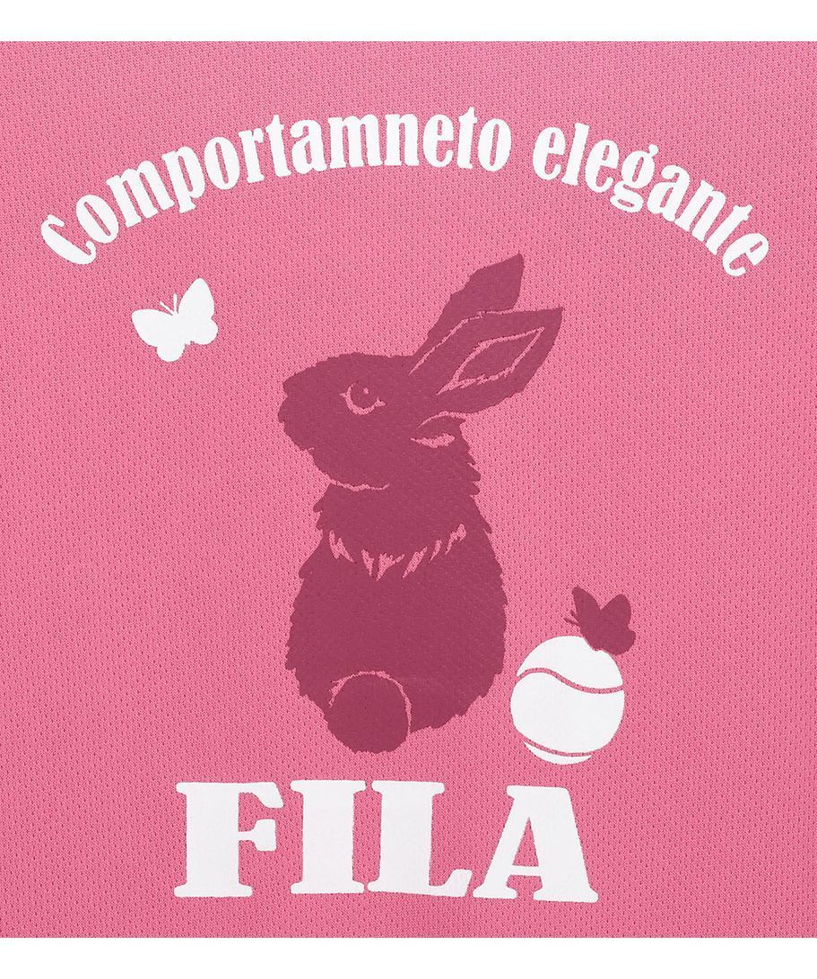 【2024年モデル】フィラテニスTシャツ　うさぎ柄 FILA フィラ テニス ウェア ウサギ グラフィックTシャツ Mサイズ