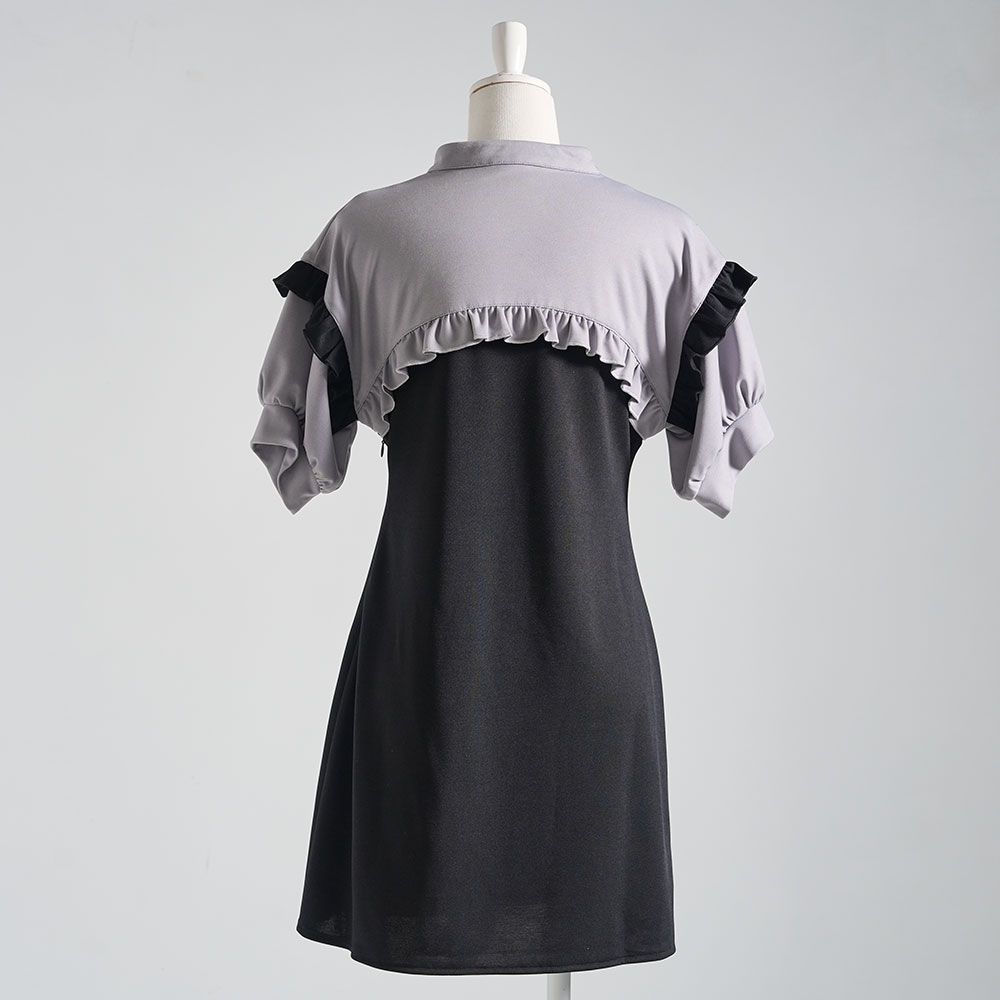 れいら ワンピース 夢展望公式 [新品未使用] サブジラチャイナAラインワンピ [グレー