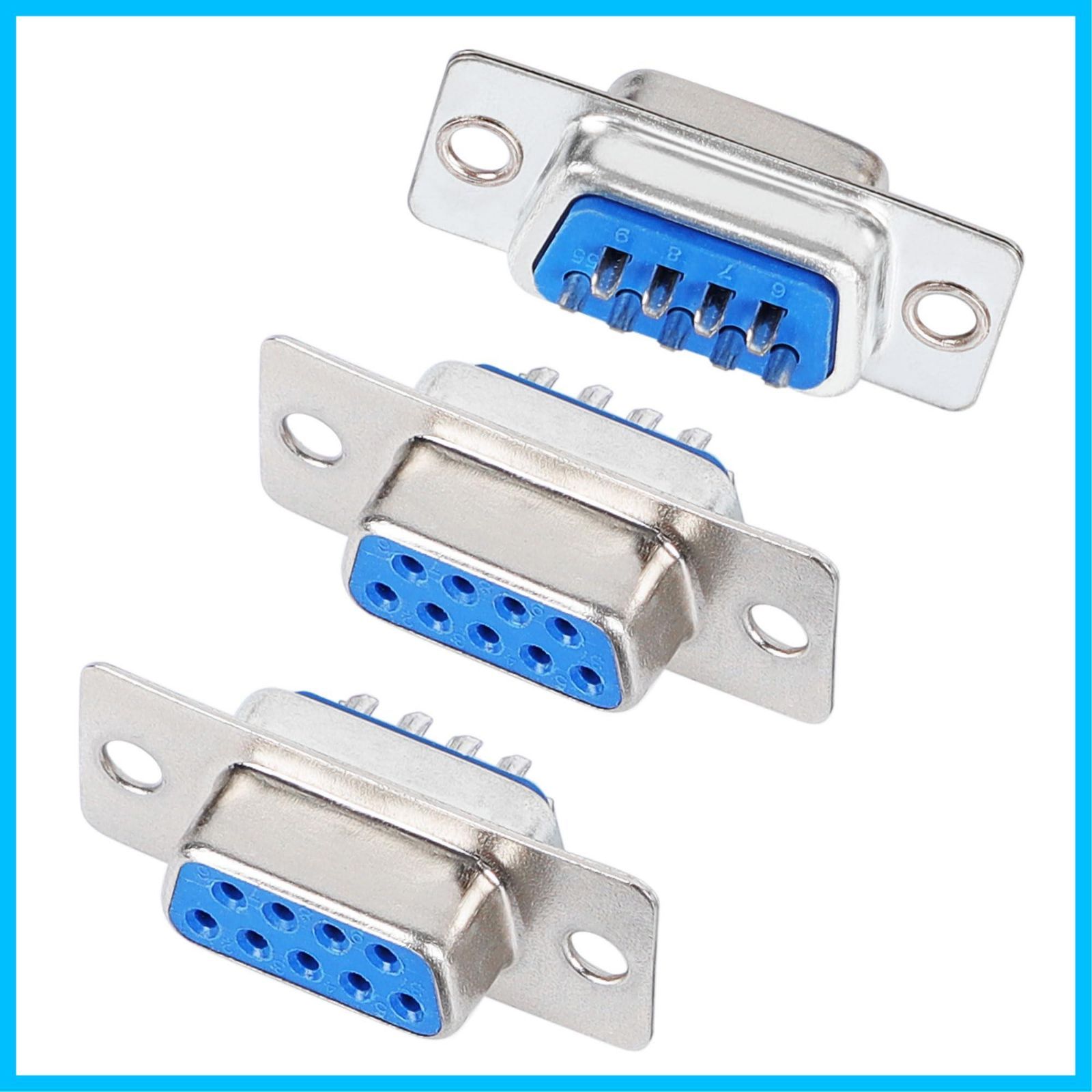 人気商品 ピン D-Sub コネクタ 9 DB9 列 メス D-Sub 2 コネクタ VGA 3個 アダプタ PC uxcell コンピュータデータ転送用