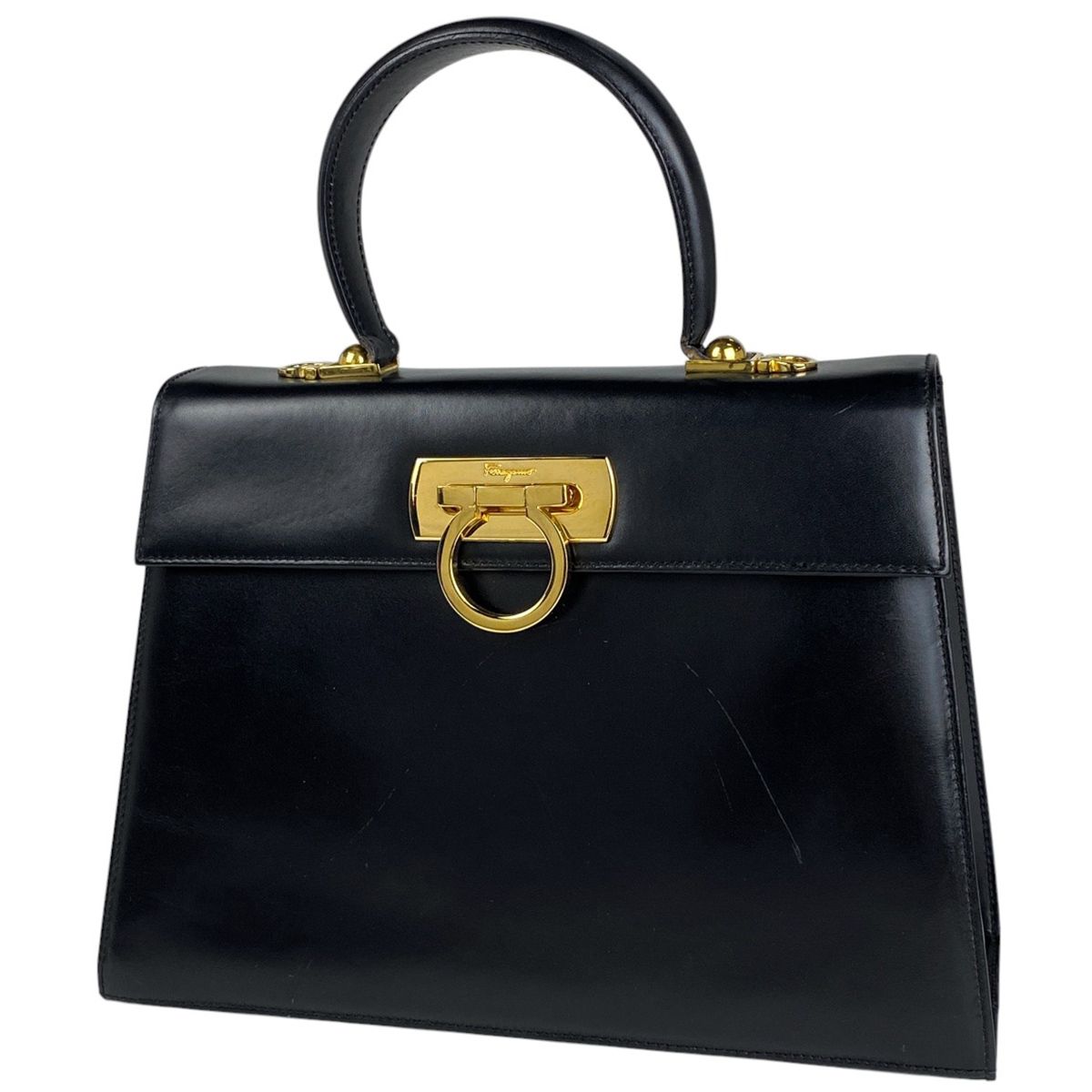 サルヴァトーレフェラガモ Salvatore Ferragamo ガンチーニ ハンドバッグ 2WAY ショルダーバッグ ハンドバッグ レザー ブラック 2181 レディース