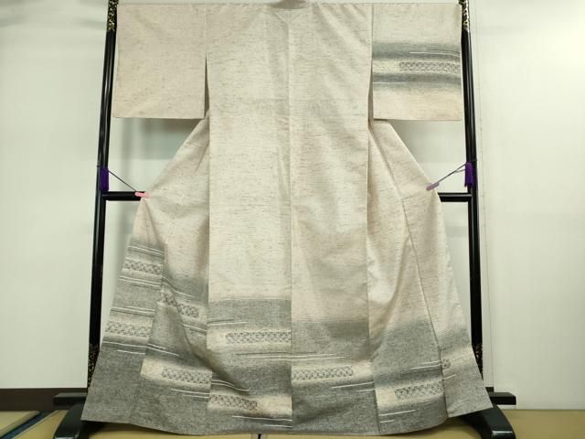 平和屋着物 上 訪問着 ぜんまい紬 七宝文 DZAA9184kh5