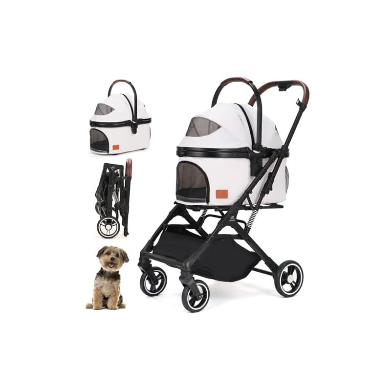 SKISOPGO 4輪ペットカート 分離型 ペットバギー ワンタッチ 折りたたみ