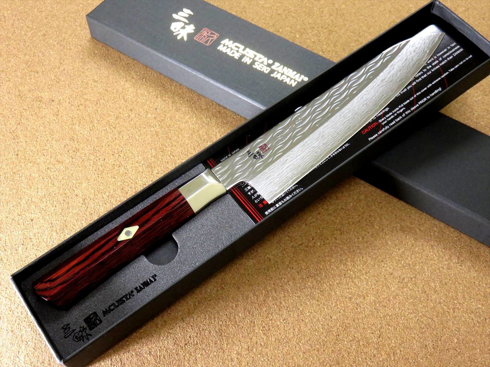 関の刃物 牛刀 18cm (180mm) 三昧 波目 ダマスカス33層 VG-10 