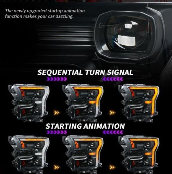 LED大灯総成 黄白切替