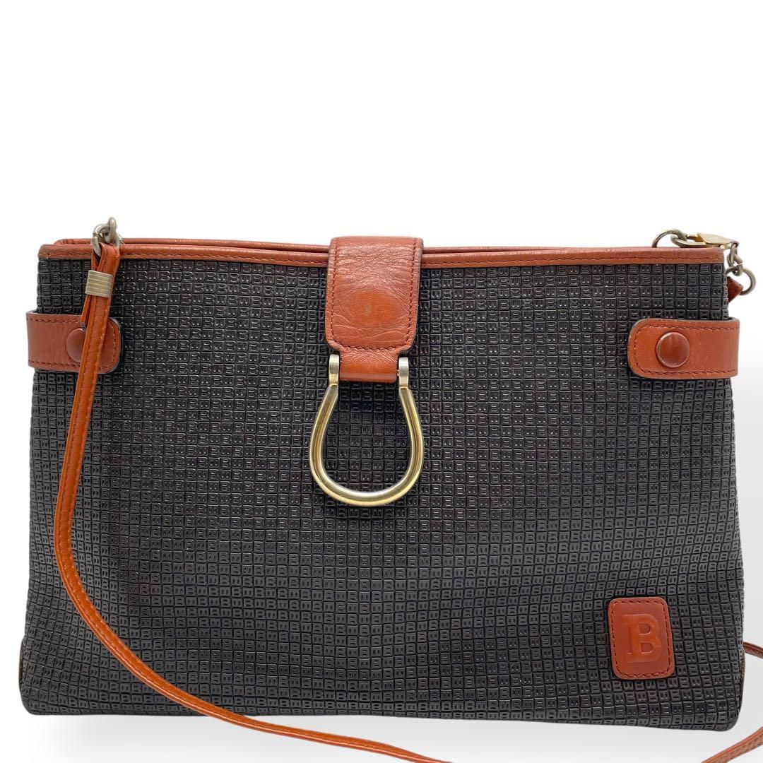 美品 BALLY バリー ヴィンテージ ショルダーバッグ PVC レザー