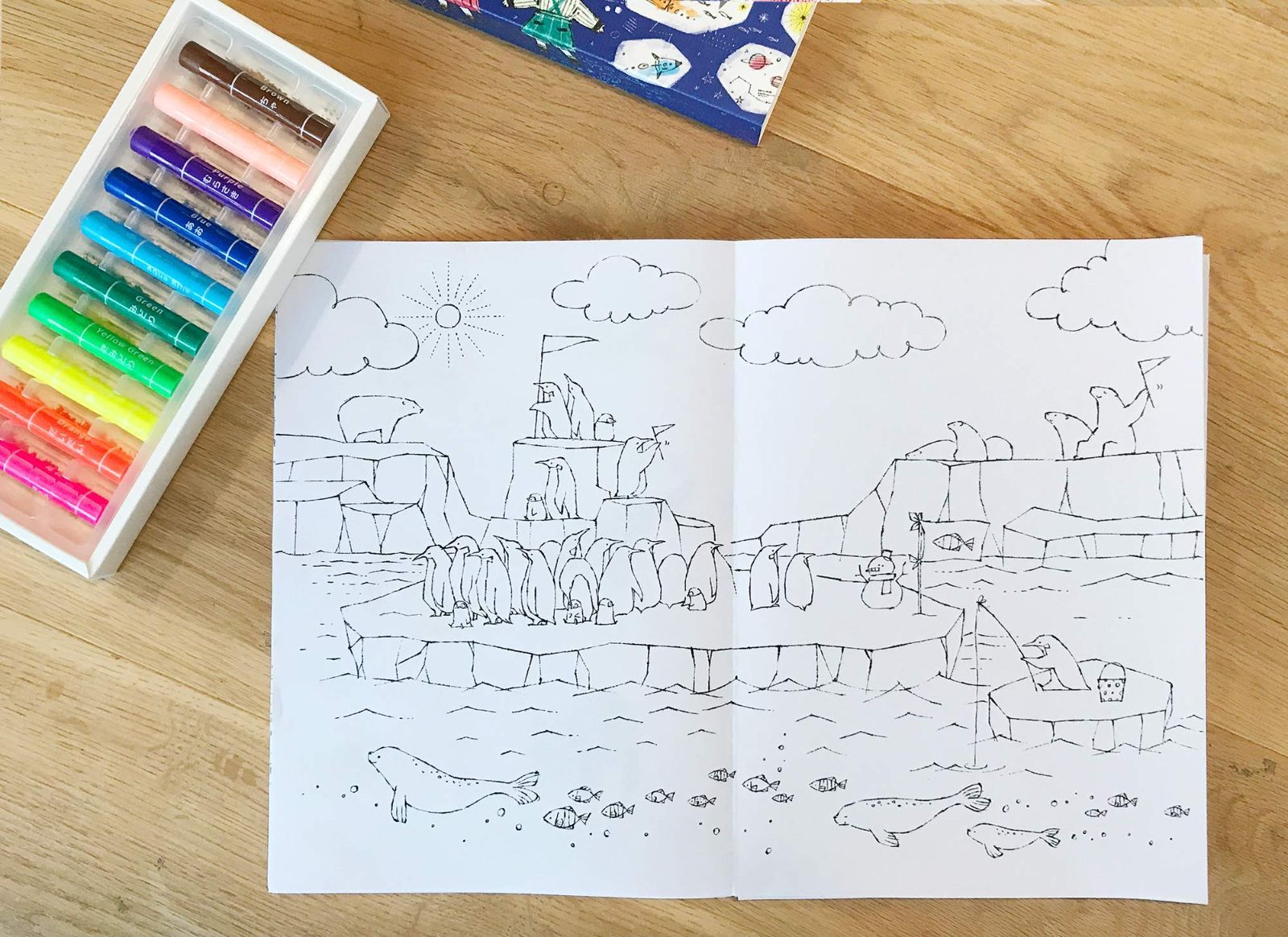 はみだしてもいいぬりえ