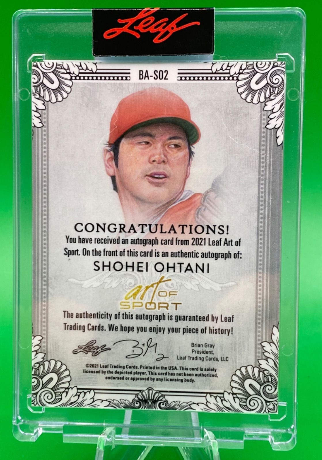 3枚限定 #大谷翔平 2021 LEAF ART OF SPORT AUTO BLUE - メルカリ