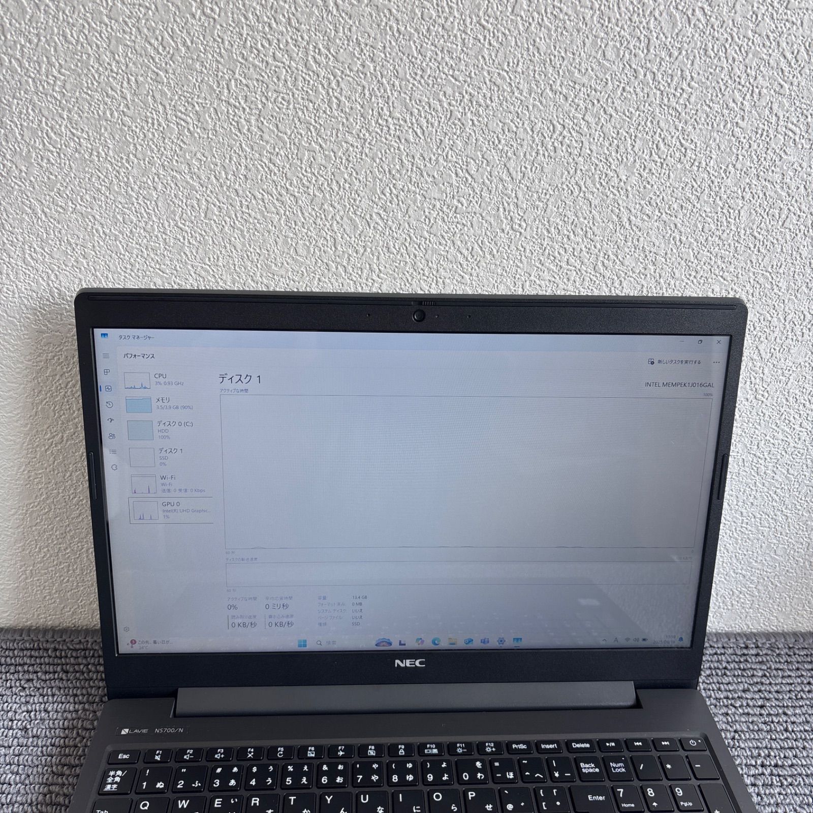NEC LAVIE NS700/N i7-8565U メモリ4GB AC付き NEC LAVIE NS700/N i7-8565U メモリ4GB HDD1TB SSD16GB Win11 AC