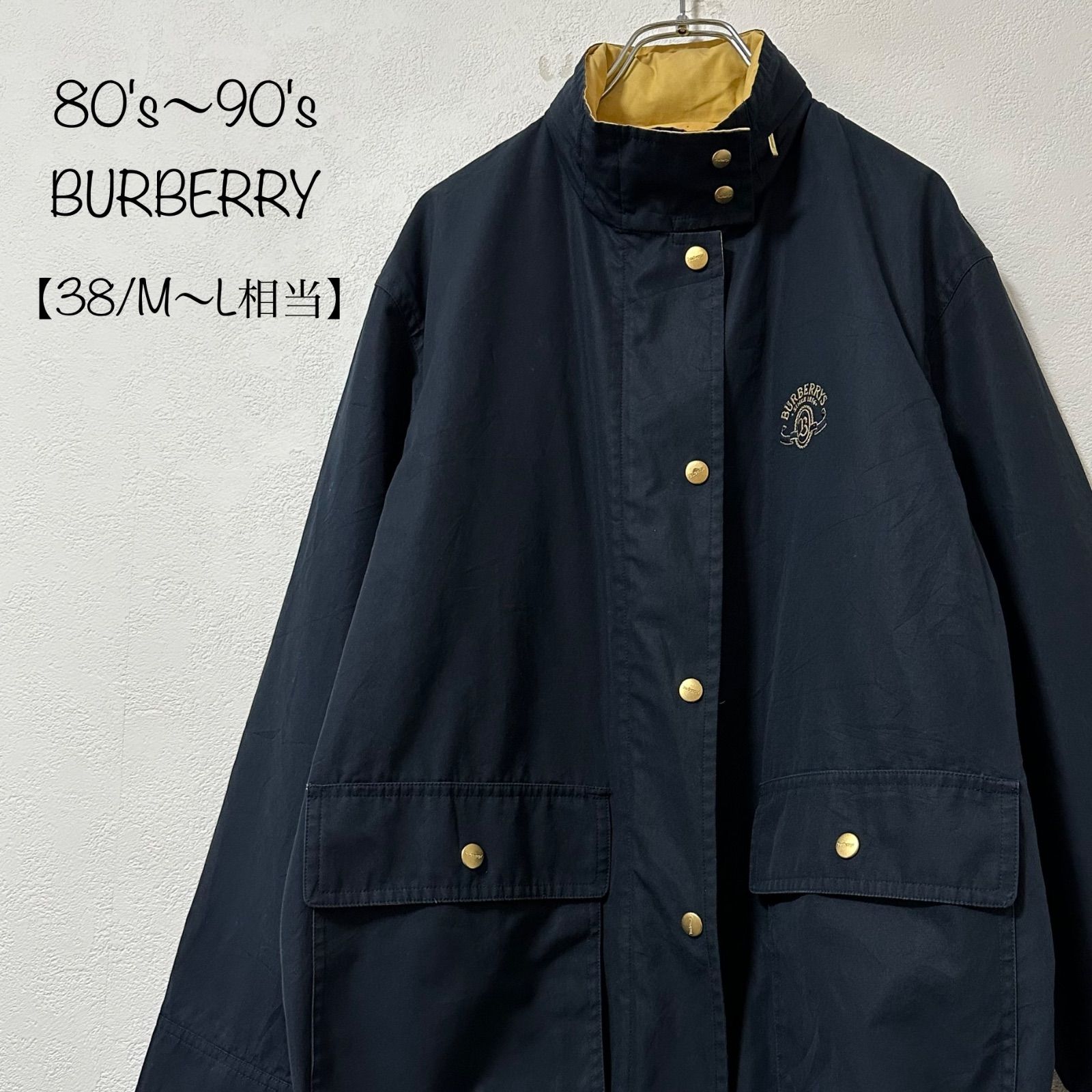 BURBERRY/バーバリー☆ブルゾン☆ジャケット☆ネイビー/紺金黄☆M〜L