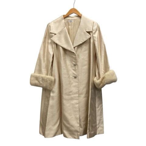 FOXEY　フォクシー　ベージュ　シルク　コート　40 19万✨未使用 フォクシー ロングコート シルク100% 19年 ベージュ 40