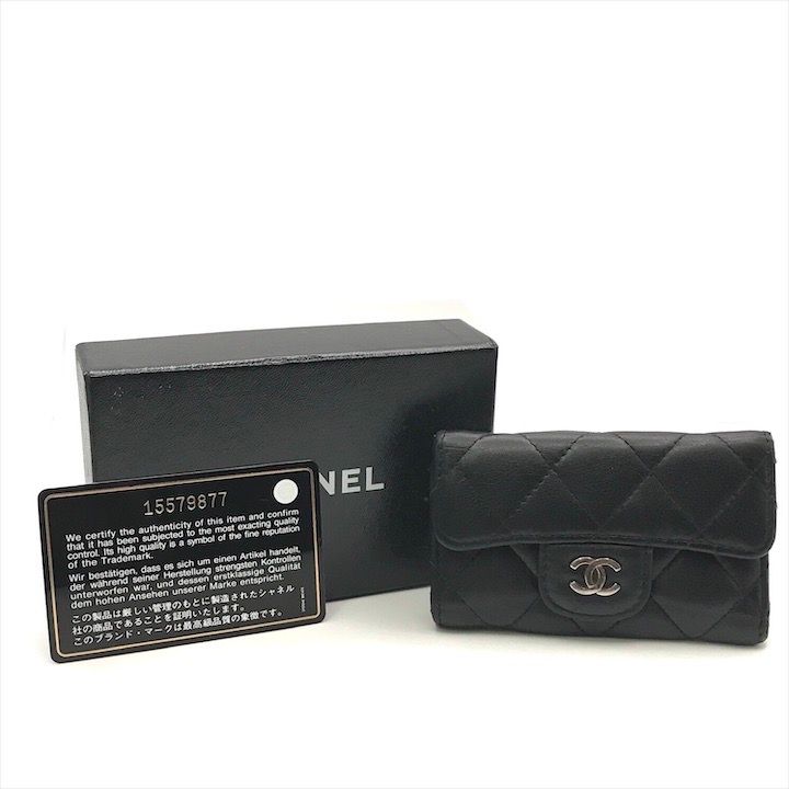 20-60代からのファッション通販  良品 CHANEL SV 6連 ラムスキン マトラッセ ココマーク シャネル 小物