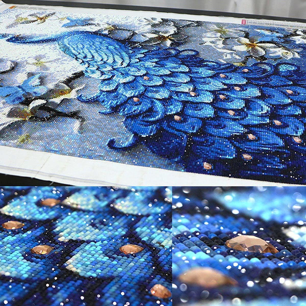 ビーズ モザイク 工作キット 壁の装飾 絵画 孔雀 ダイヤモンドアート 5D (40x62cm) DIY Instarry - メルカリ