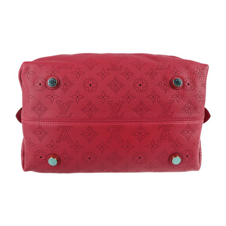 LOUIS VUITTON ルイ ヴィトン ガラテアPM ハンドバッグ M93813 モノグラムマヒナ グルナ レッド系 セミショルダーバッグ  ミニボストンバッグ ビトン 【本物保証】