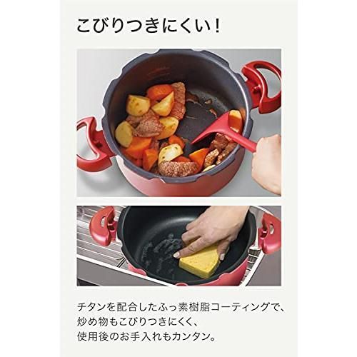 ティファール 圧力鍋 4.2L 2～4人用 IH ガス火対応 カンタン開閉 2in1 