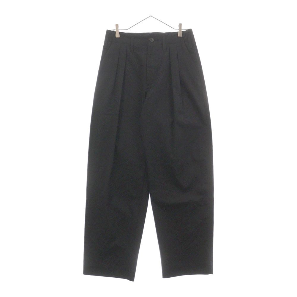 AURALEE (オーラリー) 22AW SUPER FINE WOOL COTTON TWILL SLACKS スーパー ファイン ウール  コットン混 ツイル ジップフライ スラックスパンツ ブラック A22AS02CW - メルカリ