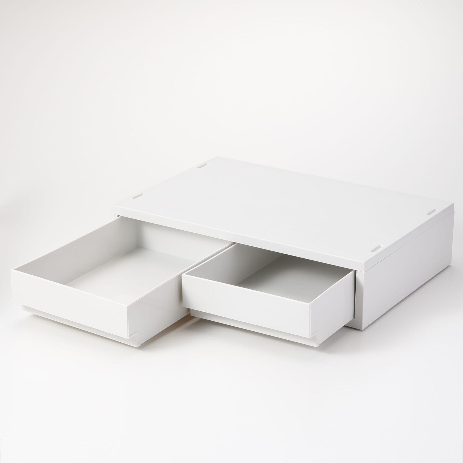 人気商品】小物収納ケース ワイド ポリプロピレン 小 引出2個
