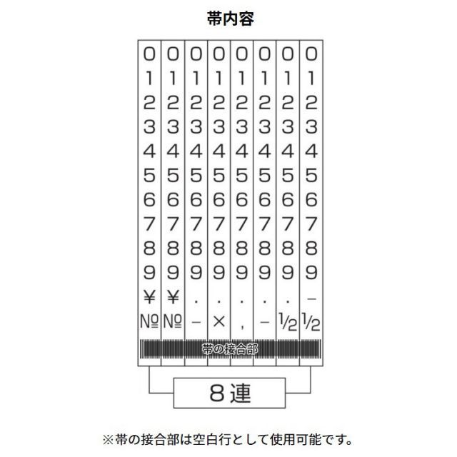 回転印 数字 番号用 特大号 明朝体 8連 スタンプ 16mm×90.9mm 回転ゴム印 8連回転印 リピスター RS-8MB SKLAD-KIRPICHA_RU