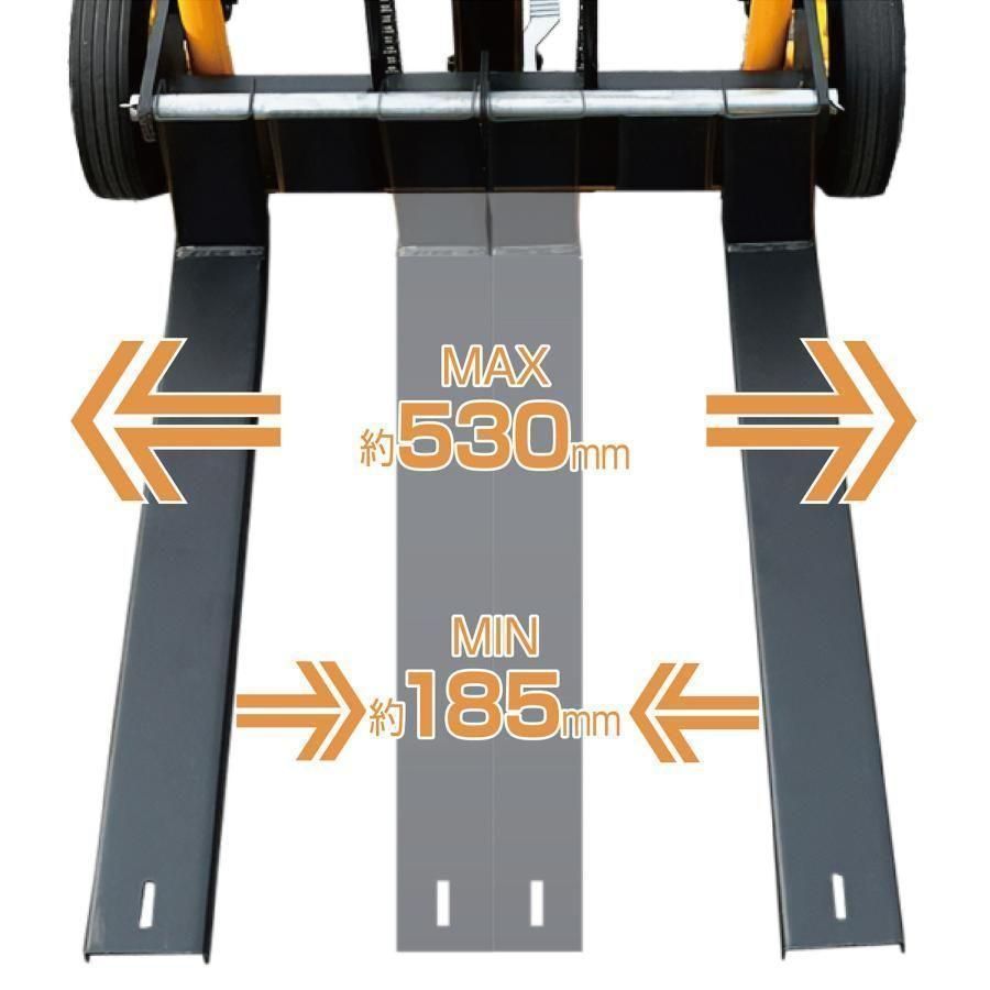 ハンドフォークリフト 最大積載200kg 折りたたみ式 フォークリフト