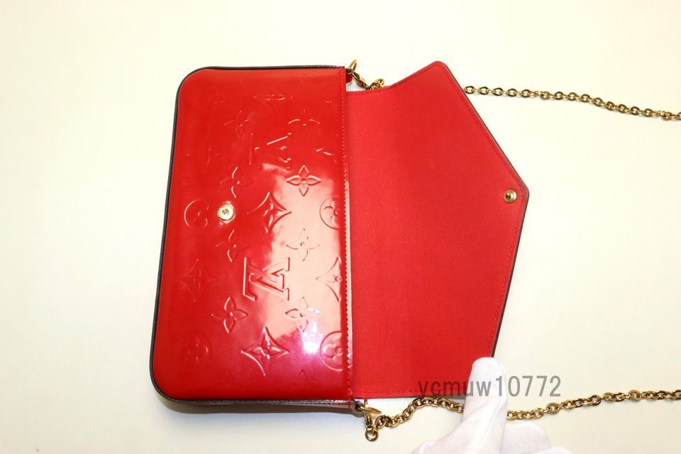 近年モデル希少美中古□ルイヴィトン ヴェルニ ポシェットフェリシー  