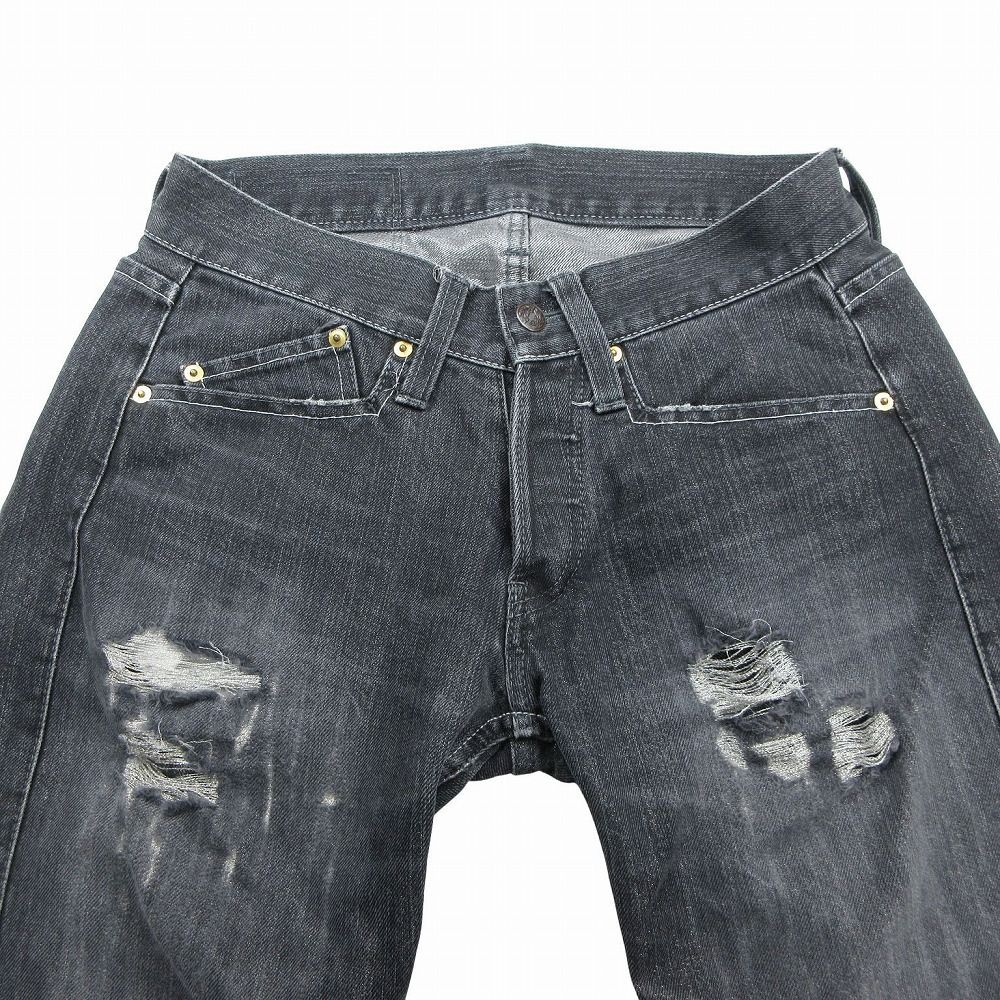 TroisO トロワゾ 日本製 ラメ入りブーツカットデニムパンツ ジーンズ